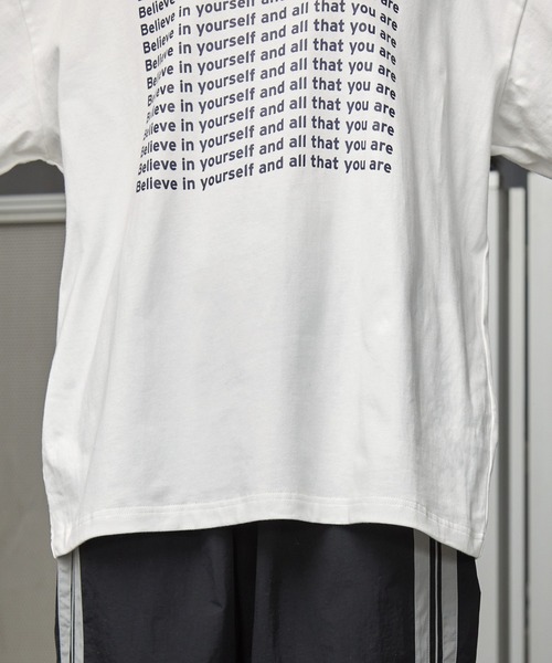 Anchor Smith(アンカー スミス)の「メッセージグラフィックオーバーサイズTシャツ(Tシャツ/カットソー・メンズ・ホワイト/ホワイト系/アイボリー/ブラック/ブラック系・L/M)」の12枚目の写真