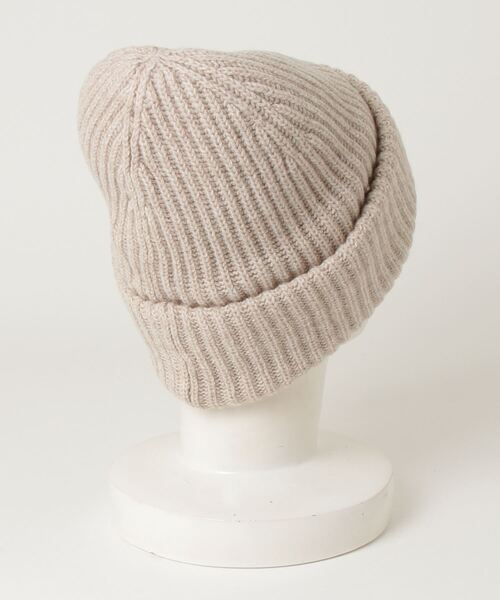 GANNI（ガニー）の「GANNI Structured Rib Beanie ガニー リブニット　ビーニー（ニットキャップ/ビーニー・レディース・サンドグレー/ブラック・FREE）」の3枚目の写真