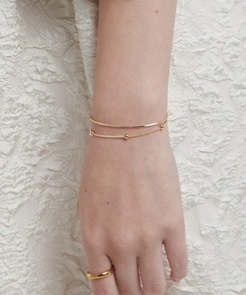 ciite'(シーテ)の「2連チェーンブレスレット(ブレスレット・レディース・ゴールド/シルバー・FREE)」の1枚目の写真