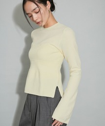 【WEB限定・洗える】ビスチェライクパターンニットプルオーバー