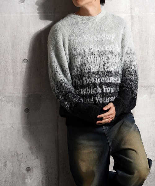 セール】ロゴ シャギーニット / logo shaggy knit（ニット