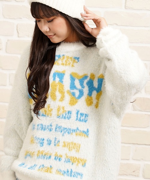セール】ロゴ シャギーニット / logo shaggy knit（ニット