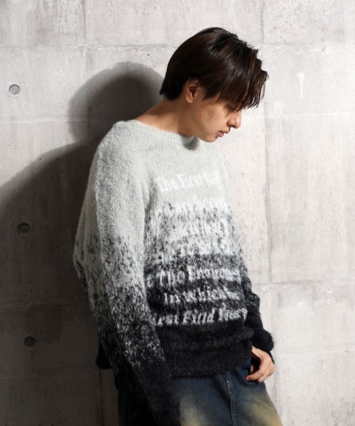 ロゴ シャギーニット / logo shaggy knit（ニット/セーター）｜1111clothing（ワンフォークロージング）