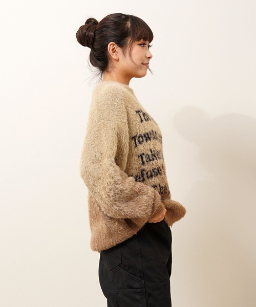 ロゴ シャギーニット / logo shaggy knit（ニット/セーター）｜1111clothing（ワンフォークロージング）