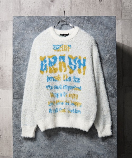 ロゴ シャギーニット / logo shaggy knit（ニット/セーター）｜1111clothing（ワンフォークロージング）