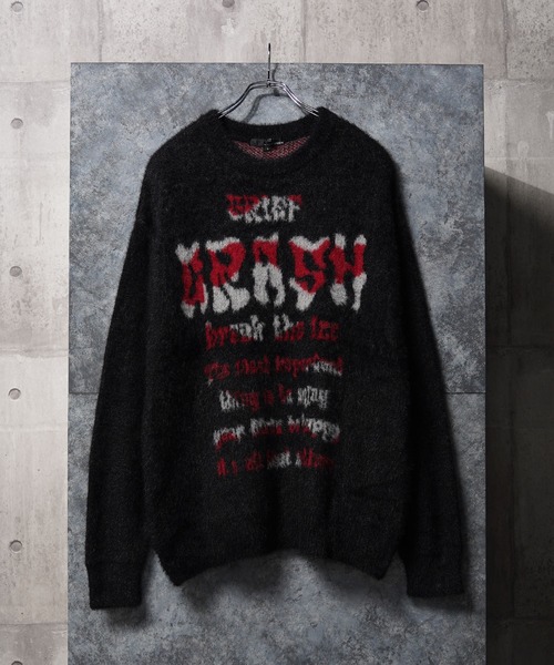 ロゴ シャギーニット / logo shaggy knit（ニット/セーター）｜1111clothing（ワンフォークロージング）