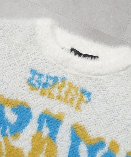 ロゴ シャギーニット / logo shaggy knit（ニット/セーター）｜1111clothing（ワンフォークロージング）