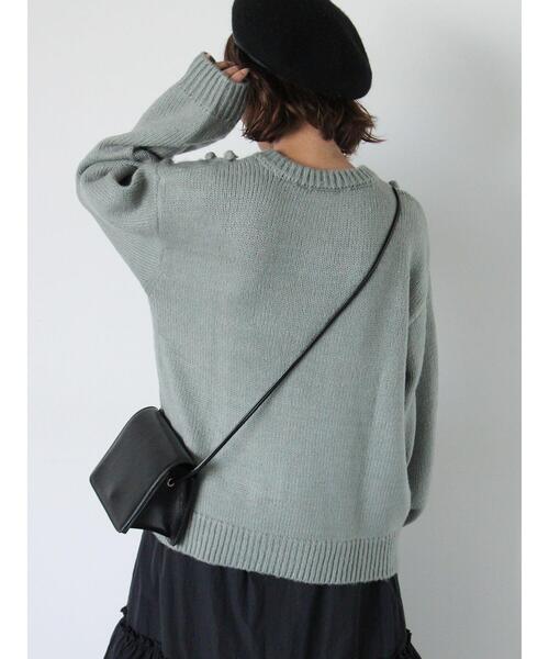 ehka sopo（エヘカソポ）の「ポンポン刺繍カーディガン（カーディガン/ボレロ・レディース・キナリ/ミント/ベージュ/レッド・F）」の19枚目の写真