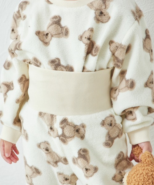 pairmanon（ペアマノン）の「マイクロフリース 総柄 パジャマ上下セット（ルームウェア/パジャマ・キッズ・ライトブルー/ピンク/ミント/ベージュ・120/140/150/130/110/100/90）」の7枚目の写真