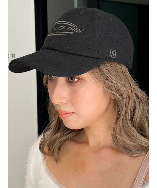 GYDA（ジェイダ）の「NEED ALL OF THEM WOOLライクCAP（キャップ・レディース・ブラック/グレー・FREE）」の3枚目の写真