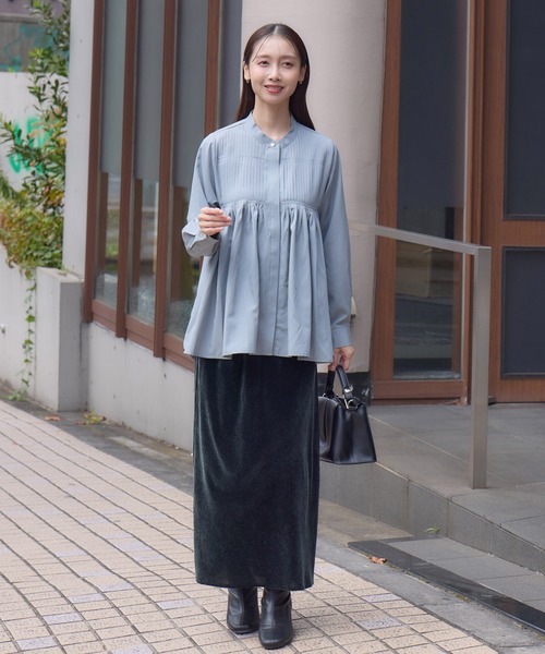 KATHARINE ROSS（キャサリンロス）の「【Pillini/ピリーニ】ベロアチュールナロースカート（スカート・レディース・ブラック/モカ/ブラウン・MEDIUM/LARGE）」の4枚目の写真