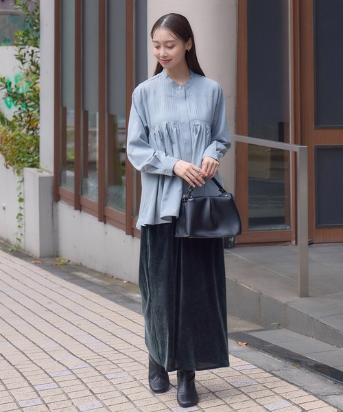 KATHARINE ROSS（キャサリンロス）の「【Pillini/ピリーニ】ベロアチュールナロースカート（スカート・レディース・ブラック/モカ/ブラウン・MEDIUM/LARGE）」の5枚目の写真