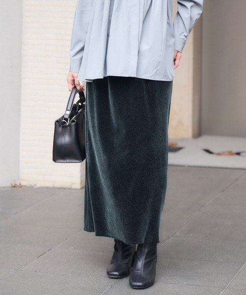 KATHARINE ROSS（キャサリンロス）の「【Pillini/ピリーニ】ベロアチュールナロースカート（スカート・レディース・ブラック/モカ/ブラウン・MEDIUM/LARGE）」の6枚目の写真