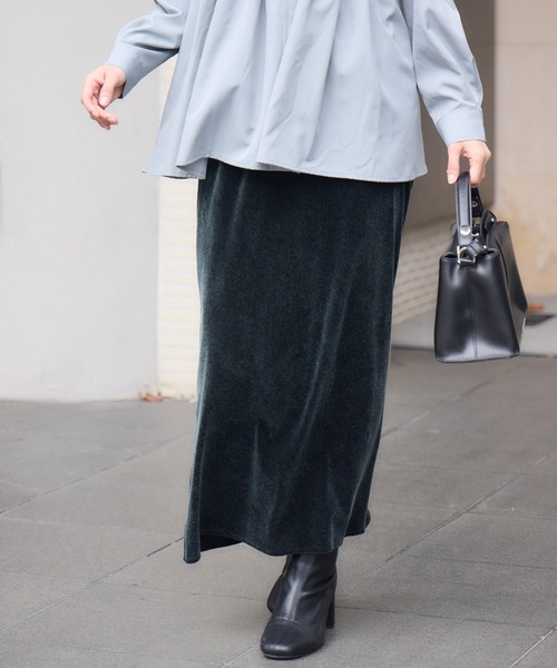 KATHARINE ROSS（キャサリンロス）の「【Pillini/ピリーニ】ベロアチュールナロースカート（スカート・レディース・ブラック/モカ/ブラウン・MEDIUM/LARGE）」の7枚目の写真