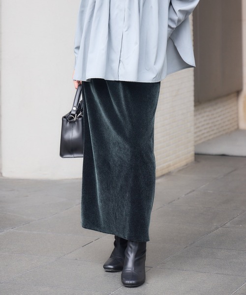 KATHARINE ROSS（キャサリンロス）の「【Pillini/ピリーニ】ベロアチュールナロースカート（スカート・レディース・ブラック/モカ/ブラウン・MEDIUM/LARGE）」の8枚目の写真