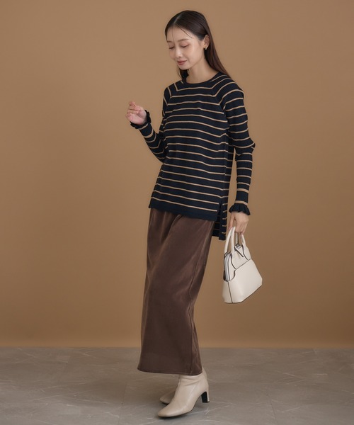 KATHARINE ROSS（キャサリンロス）の「【Pillini/ピリーニ】ベロアチュールナロースカート（スカート・レディース・ブラック/モカ/ブラウン・MEDIUM/LARGE）」の12枚目の写真