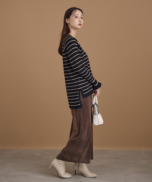 KATHARINE ROSS（キャサリンロス）の「【Pillini/ピリーニ】ベロアチュールナロースカート（スカート・レディース・ブラック/モカ/ブラウン・MEDIUM/LARGE）」の11枚目の写真