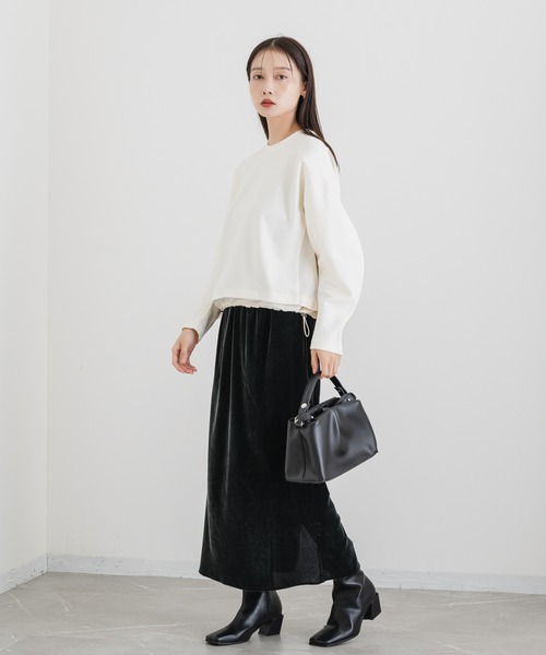 KATHARINE ROSS（キャサリンロス）の「【Pillini/ピリーニ】ベロアチュールナロースカート（スカート・レディース・ブラック/モカ/ブラウン・MEDIUM/LARGE）」の22枚目の写真