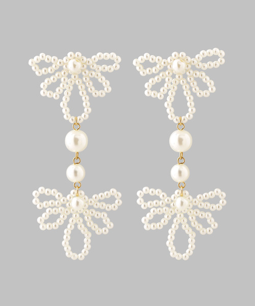 ANEMONE（アネモネ）の「パールフラワーピアス[Hanayome]（ピアス（両耳用）・レディース・ホワイト・FREE）」の2枚目の写真