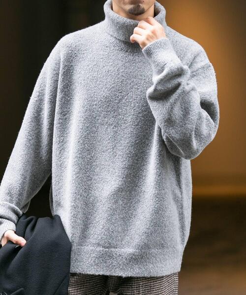 セール】『XLサイズあり』ブークレストレッチタートルニット（ニット