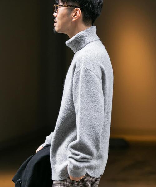 セール】『XLサイズあり』ブークレストレッチタートルニット