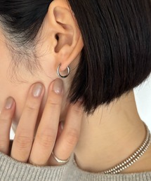 Diliraba（ディリラバ）の「【Diliraba】ステンレス細型フープ＋ストーンピアスセット A（ピアス（両耳用））」