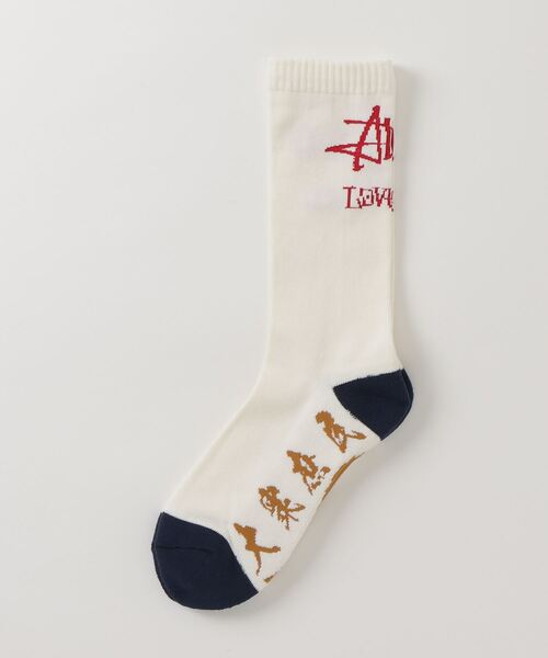 ALDIES(アールディーズ)の「90s Long Socks / ナインティーズロングソックス(ソックス/靴下・メンズ・ホワイト/ピンク/ブラック・MENS/WOMENS)」の2枚目の写真