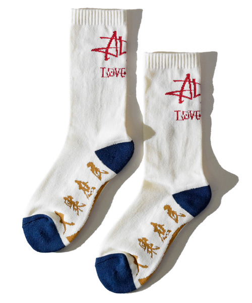 ALDIES(アールディーズ)の「90s Long Socks / ナインティーズロングソックス(ソックス/靴下・メンズ・ホワイト/ピンク/ブラック・MENS/WOMENS)」の4枚目の写真