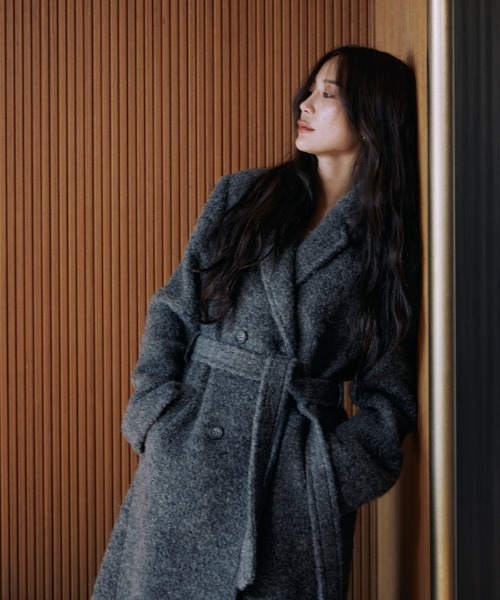 AMBIENT（アンビエント）の「ブークレウールコート（その他アウター・レディース・キャメル/アイボリー/グレー/ピンク・M/S）」の10枚目の写真