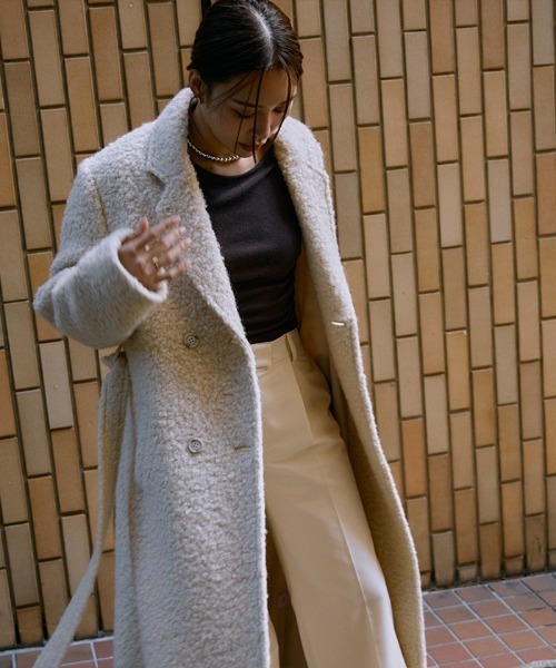 AMBIENT（アンビエント）の「ブークレウールコート（その他アウター・レディース・キャメル/アイボリー/グレー/ピンク・M/S）」の12枚目の写真