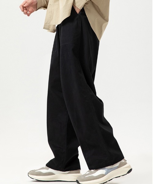 B'day(ビーデイ)の「【 B'day / ビーデー 】ツイルイージーバレルレッグパンツ(チノパンツ・メンズ・ベージュ/オリーブ/ブラック・MEDIUM/LARGE)」の5枚目の写真