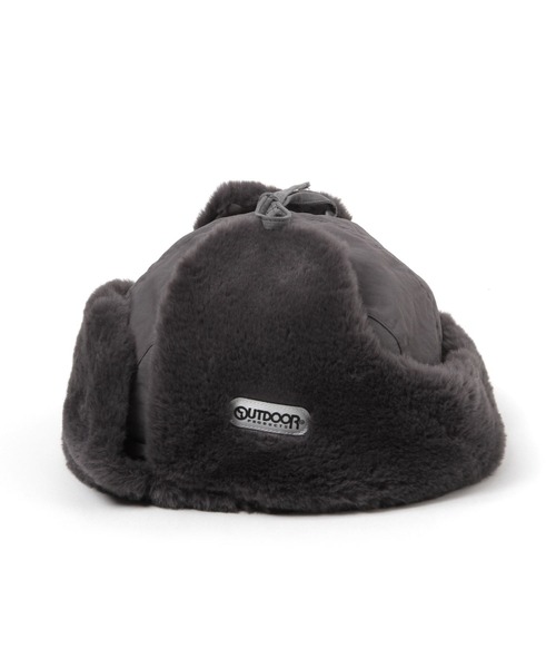 OUTDOOR PRODUCTS（アウトドアプロダクツ）の「【OUTDOOR PRODUCTS(アウトドアプロダクツ)】別注ファーフライトキャップ（キャップ・レディース・チャコール/アイボリー・FREE）」の10枚目の写真
