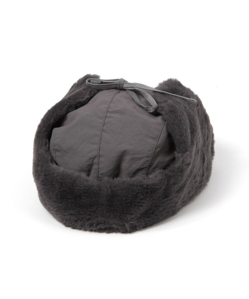 OUTDOOR PRODUCTS（アウトドアプロダクツ）の「【OUTDOOR PRODUCTS(アウトドアプロダクツ)】別注ファーフライトキャップ（キャップ・レディース・チャコール/アイボリー・FREE）」の12枚目の写真