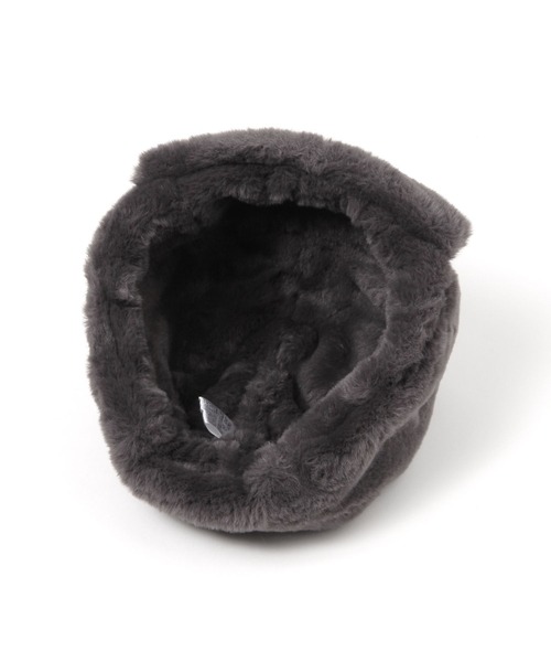 OUTDOOR PRODUCTS（アウトドアプロダクツ）の「【OUTDOOR PRODUCTS(アウトドアプロダクツ)】別注ファーフライトキャップ（キャップ・レディース・チャコール/アイボリー・FREE）」の13枚目の写真