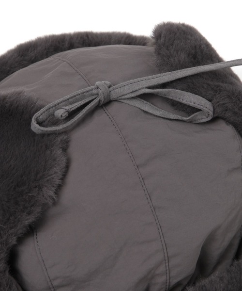 OUTDOOR PRODUCTS（アウトドアプロダクツ）の「【OUTDOOR PRODUCTS(アウトドアプロダクツ)】別注ファーフライトキャップ（キャップ・レディース・チャコール/アイボリー・FREE）」の17枚目の写真