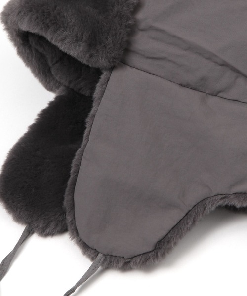 OUTDOOR PRODUCTS（アウトドアプロダクツ）の「【OUTDOOR PRODUCTS(アウトドアプロダクツ)】別注ファーフライトキャップ（キャップ・レディース・チャコール/アイボリー・FREE）」の18枚目の写真