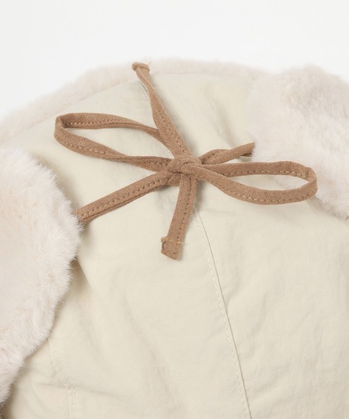 OUTDOOR PRODUCTS（アウトドアプロダクツ）の「【OUTDOOR PRODUCTS(アウトドアプロダクツ)】別注ファーフライトキャップ（キャップ・レディース・チャコール/アイボリー・FREE）」の20枚目の写真