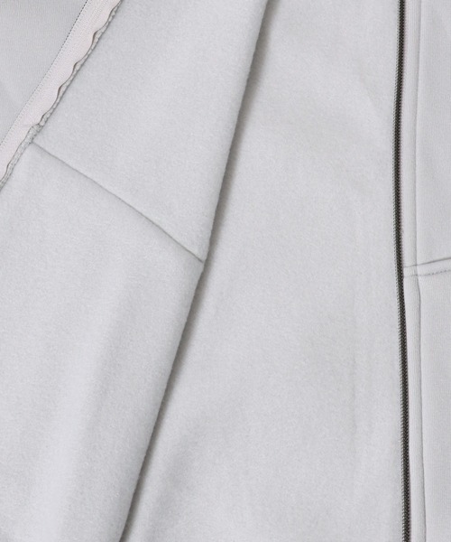 SITRY（シトリー）の「Street Style Design Sweat Hoodie/オーバーサイズ ヘビーウェイト 裏起毛 ドーナツ ワンポイント刺繍 袖プリント フルジップパーカー スウェット レディース メンズ（パーカー・メンズ・ライトグレー/ブラック/インディゴブルー・M/L/LL）」の10枚目の写真