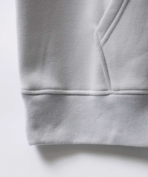 SITRY（シトリー）の「Street Style Design Sweat Hoodie/オーバーサイズ ヘビーウェイト 裏起毛 ドーナツ ワンポイント刺繍 袖プリント フルジップパーカー スウェット レディース メンズ（パーカー・メンズ・ライトグレー/ブラック/インディゴブルー・M/L/LL）」の5枚目の写真