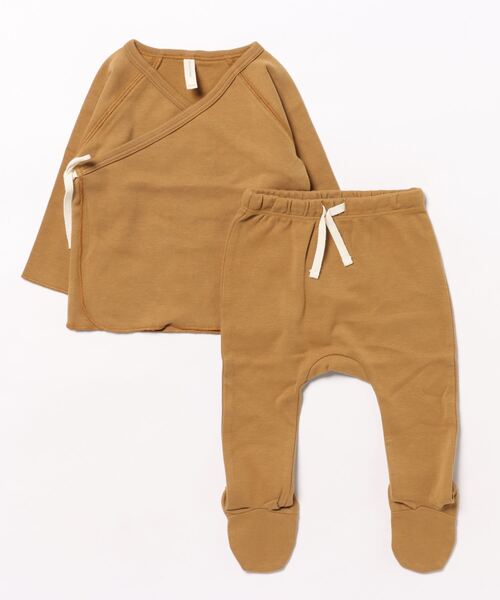 【セール】【Bs】【it】【Quincy Mae】WRAP TOP AND PANT SET | WALNUT（その他ベビー用品）｜Quincy Mae（クインシーメイ）