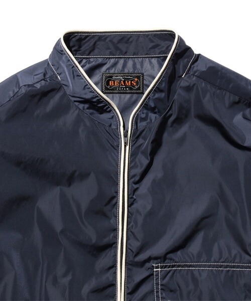 BEAMS PLUS/ネイビー ナイロンジャケット ジッパー付き BEAMS PLUS/ネイビー ナイロンジャケット ジッパー付き BEAMS