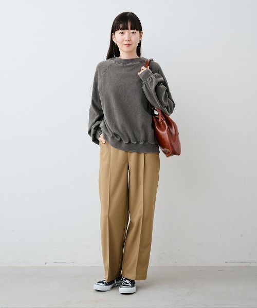 IEDIT（イディット）の「ＩＥＤＩＴ　撥水加工＆ＵＶカットがうれしい　裏がとぅるすべ　きれい見え”ほっと適温”パンツ（スラックス・レディース・ブラック/グレー/オフホワイト/ライトグリーン/ベージュ・LL/3L/M/L/4L/S）」の10枚目の写真