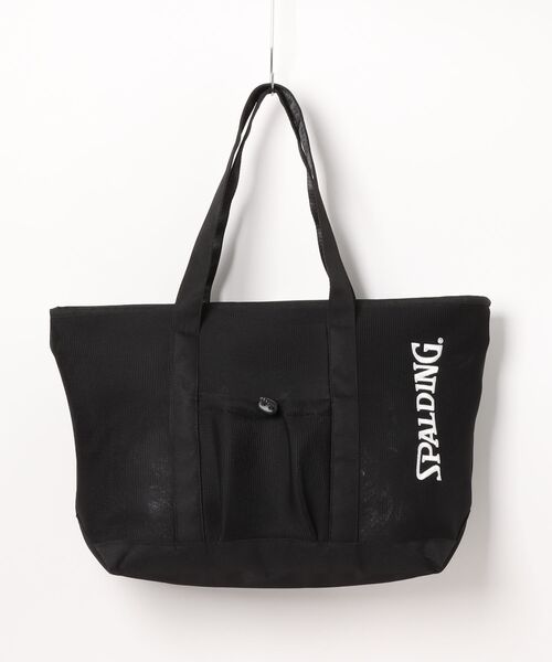 SPALDING（スポルディング）の「【SPALDING】AIRMESH BASIC TOTE BAG / スポルディング エアメッシュ ロゴ トートバッグ（トートバッグ・メンズ・ネイビー/ワイン/ブラック・FREE）」の2枚目の写真