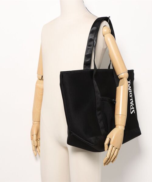 SPALDING（スポルディング）の「【SPALDING】AIRMESH BASIC TOTE BAG / スポルディング エアメッシュ ロゴ トートバッグ（トートバッグ・メンズ・ネイビー/ワイン/ブラック・FREE）」の7枚目の写真