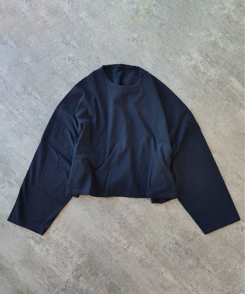 yuni(ユニ )の「●ハイツイストコットン プロダクトダイ オーバーショートTシャツ(Tシャツ/カットソー・レディース・ホワイト/イエロー/ピンク/チャコールグレー・FREE)」の3枚目の写真