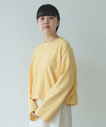 yuni | ハイツイストコットン　プロダクトダイ　オーバーショートTシャツ(Tシャツ/カットソー)
