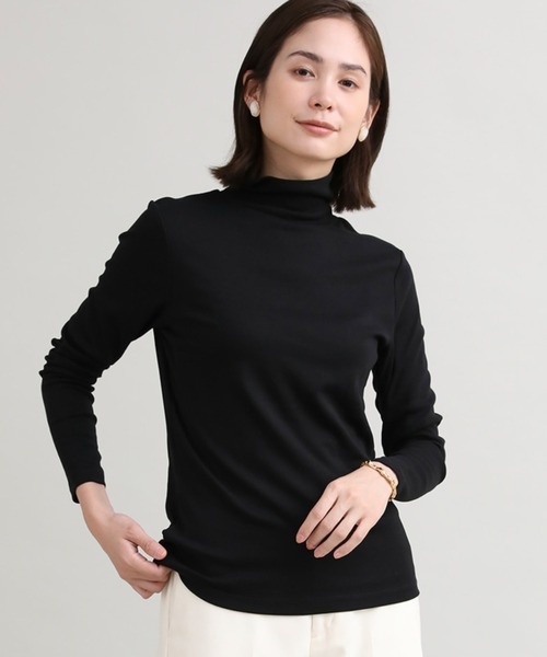 セール】ハイネックカットソー《スビン綿MIXフライス》（Tシャツ