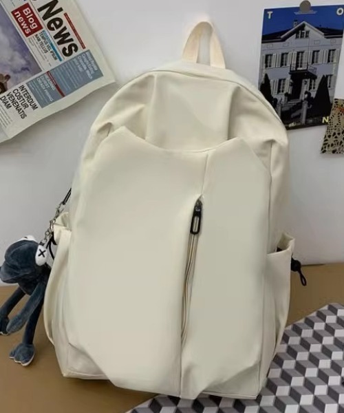 Teem Store(チームストア)の「【A4対応】【大容量】シンプル通勤通学リュックサック 新生活 レディース ユニセックス(バックパック/リュック・レディース・ブラック/アイボリー/グレー・F)」の7枚目の写真