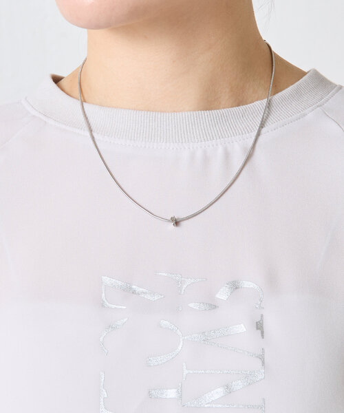 PAPILLONNER(パピヨネ)の「メタルストーン2連ネックレス(ネックレス・レディース・シルバー/ゴールド・FREE)」の5枚目の写真