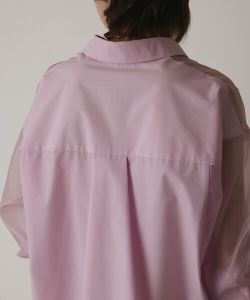 Diagram（ダイアグラム）の「シアーコンビオーバーシャツ（シャツ/ブラウス・レディース・ピンク/ブルー/ホワイト・36/38）」の15枚目の写真